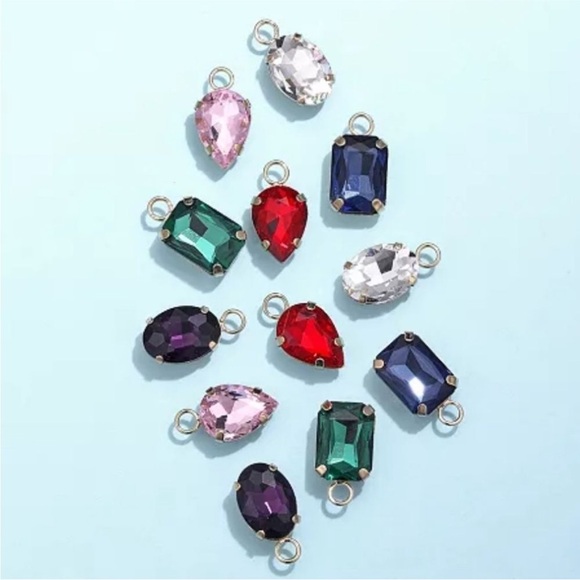 Unwritten interchangeable multicolor glass earrings set - Picture 3 of 11